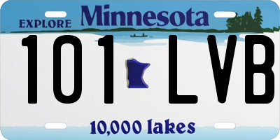 MN license plate 101LVB