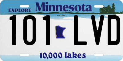 MN license plate 101LVD