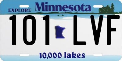 MN license plate 101LVF