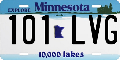 MN license plate 101LVG