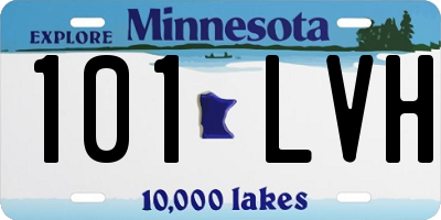 MN license plate 101LVH