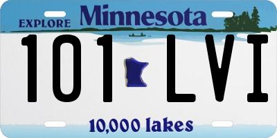 MN license plate 101LVI