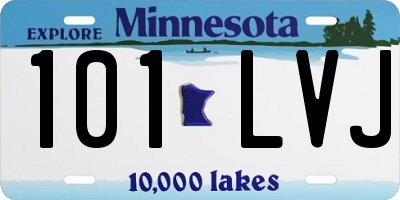 MN license plate 101LVJ
