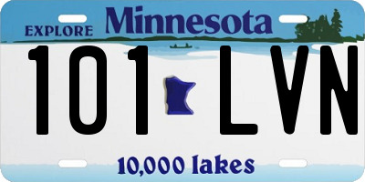 MN license plate 101LVN