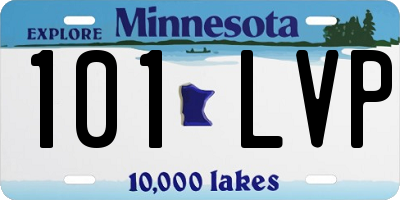 MN license plate 101LVP