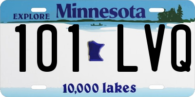 MN license plate 101LVQ
