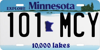 MN license plate 101MCY