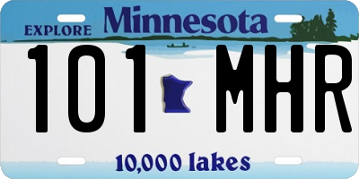 MN license plate 101MHR