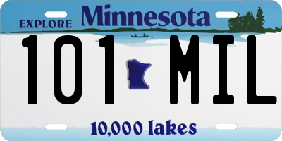MN license plate 101MIL