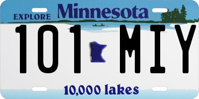 MN license plate 101MIY