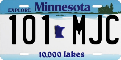 MN license plate 101MJC