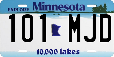 MN license plate 101MJD