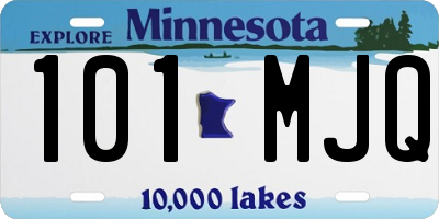 MN license plate 101MJQ