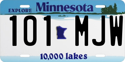 MN license plate 101MJW