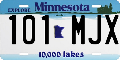 MN license plate 101MJX
