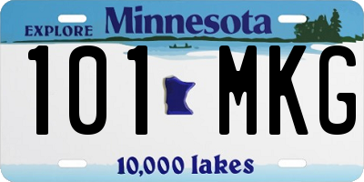 MN license plate 101MKG