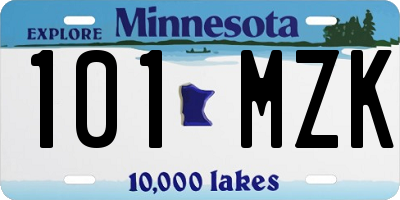 MN license plate 101MZK