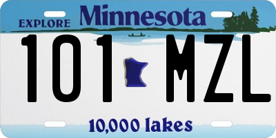 MN license plate 101MZL