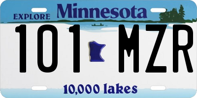 MN license plate 101MZR