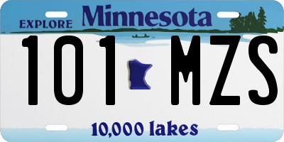 MN license plate 101MZS