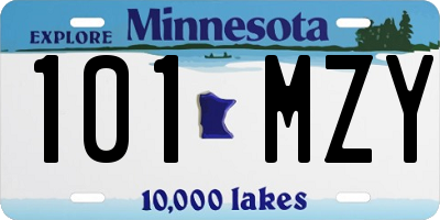 MN license plate 101MZY