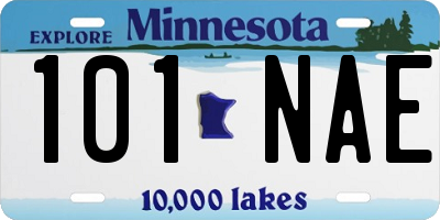 MN license plate 101NAE