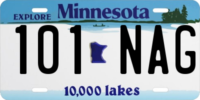 MN license plate 101NAG