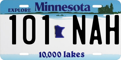 MN license plate 101NAH