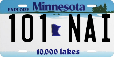 MN license plate 101NAI