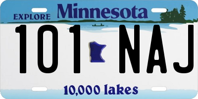 MN license plate 101NAJ