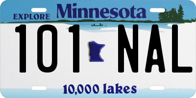 MN license plate 101NAL