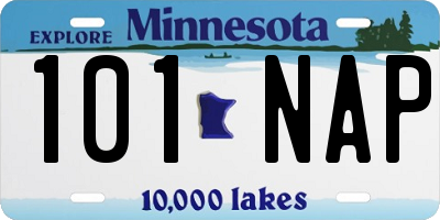 MN license plate 101NAP