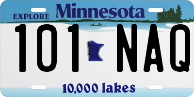 MN license plate 101NAQ