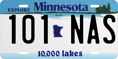 MN license plate 101NAS