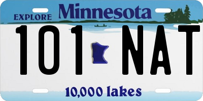 MN license plate 101NAT
