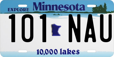 MN license plate 101NAU