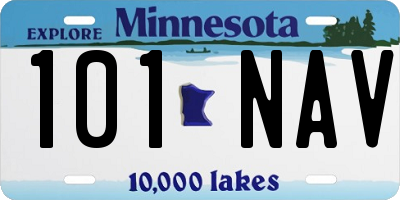 MN license plate 101NAV