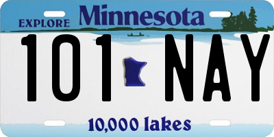 MN license plate 101NAY