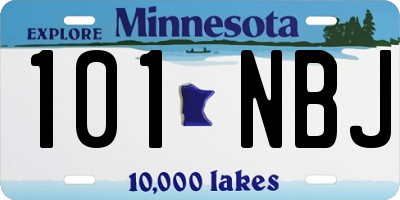 MN license plate 101NBJ