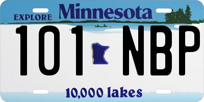 MN license plate 101NBP
