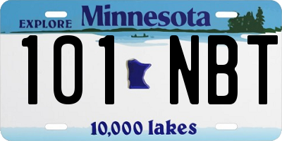 MN license plate 101NBT
