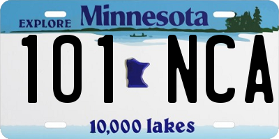 MN license plate 101NCA