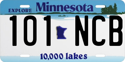 MN license plate 101NCB