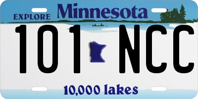 MN license plate 101NCC