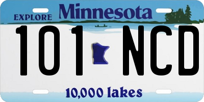 MN license plate 101NCD