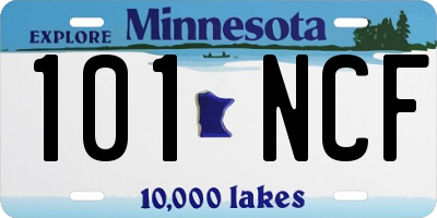 MN license plate 101NCF
