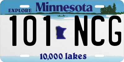 MN license plate 101NCG