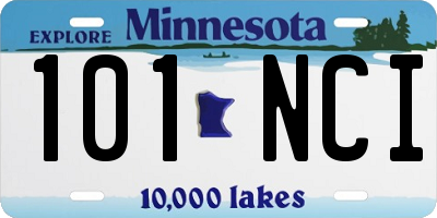 MN license plate 101NCI