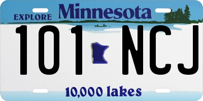 MN license plate 101NCJ