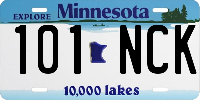 MN license plate 101NCK